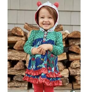 Matilda Jane Holiday Bear Dress Choose Your Own Path Hoodie 6-12mo Christmas